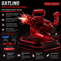 Gatling automatique a eau Rouge